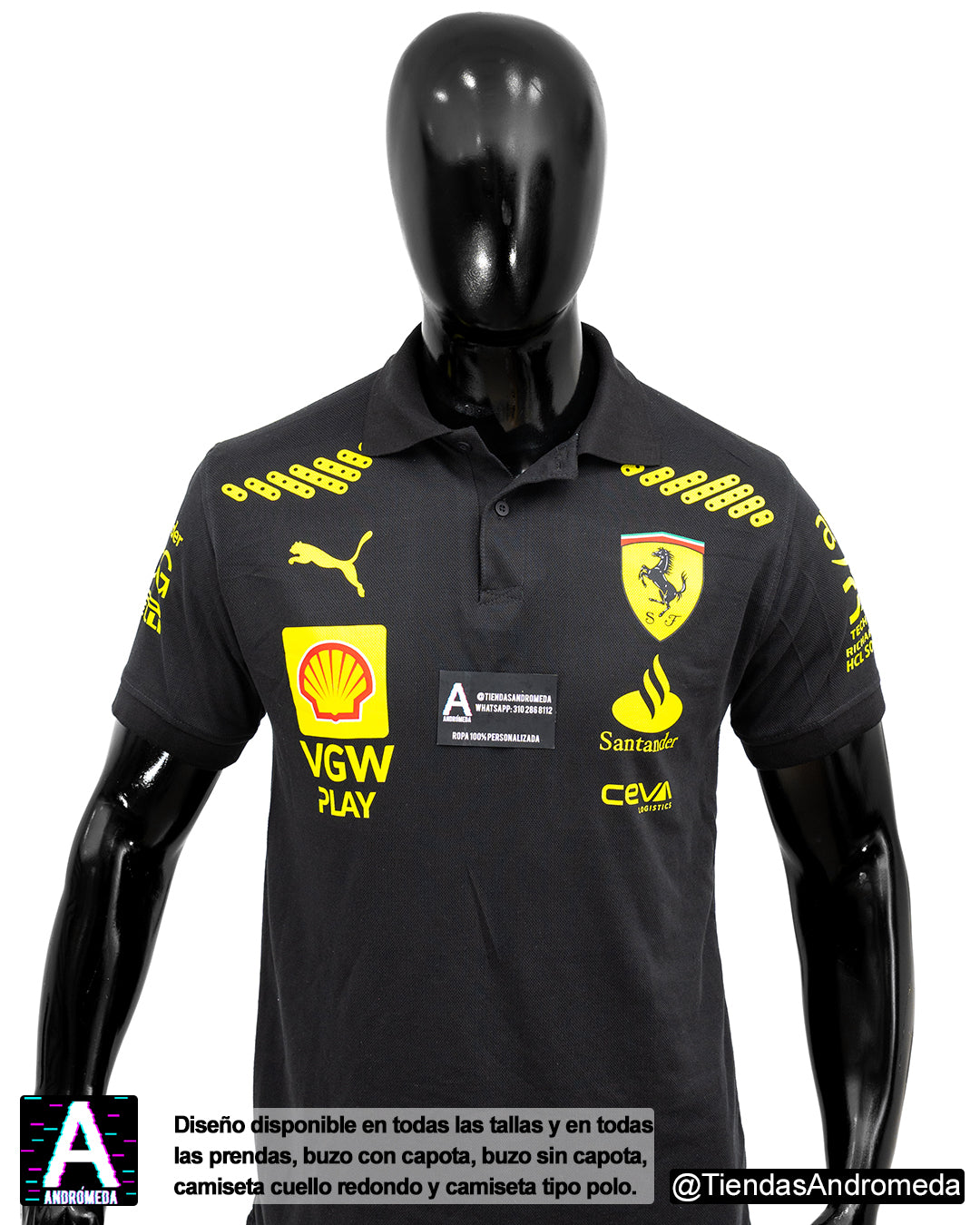 Camiseta tipo Polo Ferrari 1